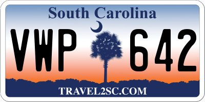 SC license plate VWP642