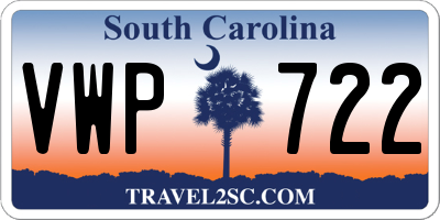 SC license plate VWP722