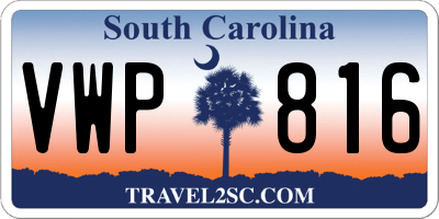 SC license plate VWP816