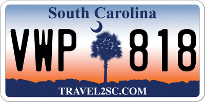 SC license plate VWP818