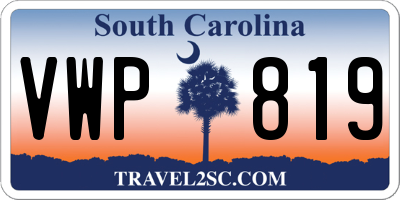 SC license plate VWP819