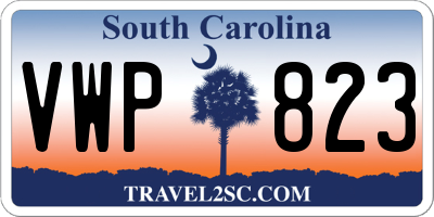 SC license plate VWP823