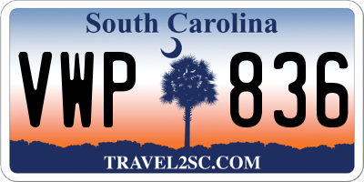 SC license plate VWP836