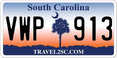 SC license plate VWP913