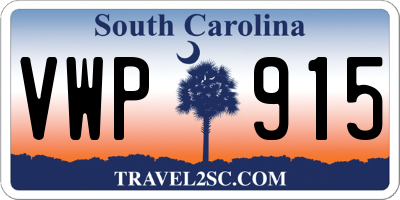 SC license plate VWP915