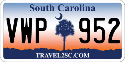 SC license plate VWP952
