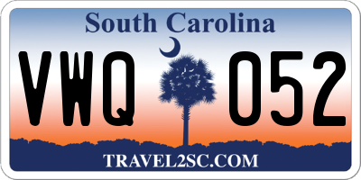 SC license plate VWQ052