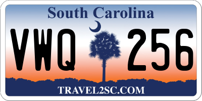 SC license plate VWQ256