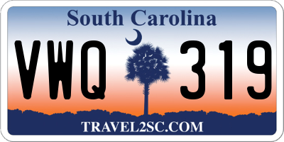 SC license plate VWQ319