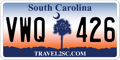 SC license plate VWQ426