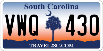 SC license plate VWQ430