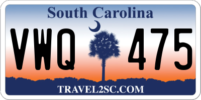 SC license plate VWQ475