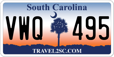 SC license plate VWQ495