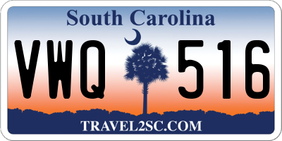 SC license plate VWQ516