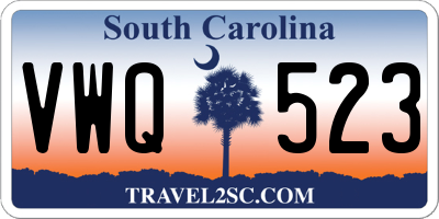 SC license plate VWQ523