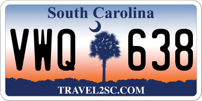 SC license plate VWQ638