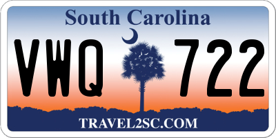 SC license plate VWQ722