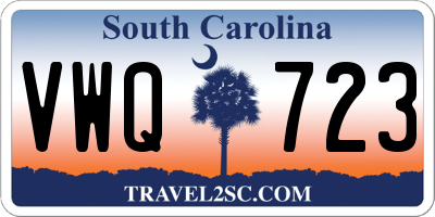 SC license plate VWQ723