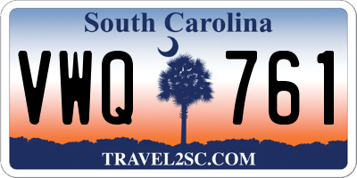 SC license plate VWQ761
