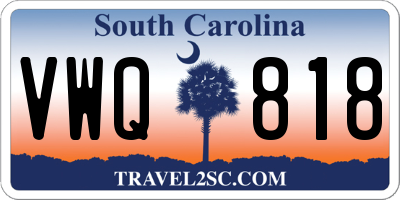SC license plate VWQ818