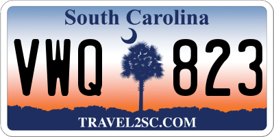 SC license plate VWQ823