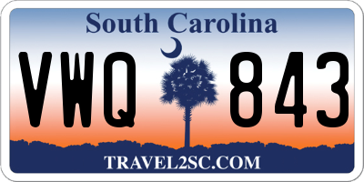 SC license plate VWQ843