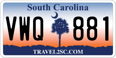 SC license plate VWQ881