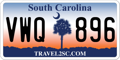 SC license plate VWQ896