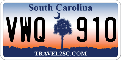 SC license plate VWQ910