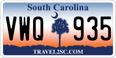 SC license plate VWQ935