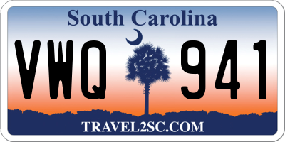 SC license plate VWQ941