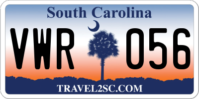 SC license plate VWR056
