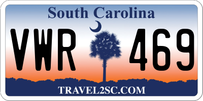 SC license plate VWR469