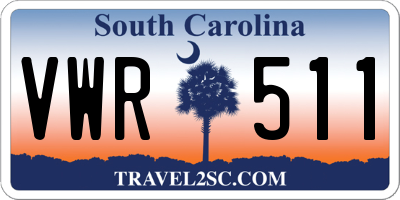 SC license plate VWR511