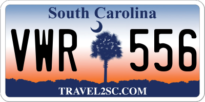 SC license plate VWR556