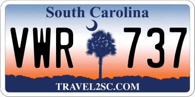 SC license plate VWR737