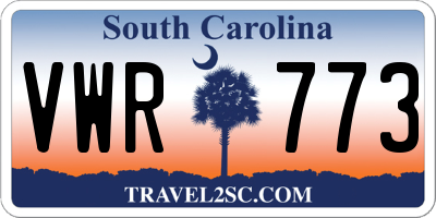 SC license plate VWR773