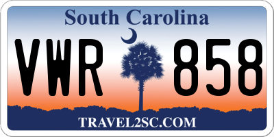 SC license plate VWR858