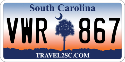 SC license plate VWR867