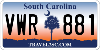 SC license plate VWR881