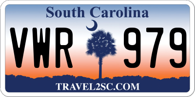 SC license plate VWR979