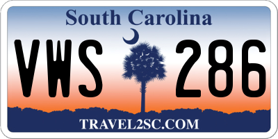 SC license plate VWS286