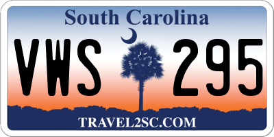 SC license plate VWS295