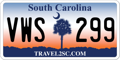 SC license plate VWS299
