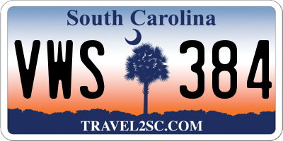 SC license plate VWS384