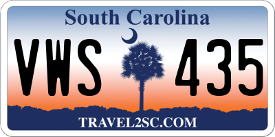 SC license plate VWS435