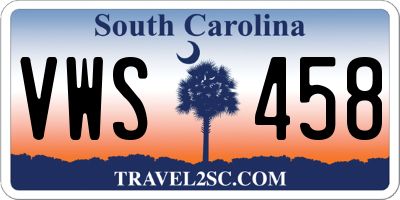 SC license plate VWS458