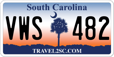 SC license plate VWS482