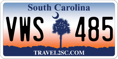 SC license plate VWS485