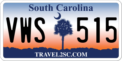 SC license plate VWS515
